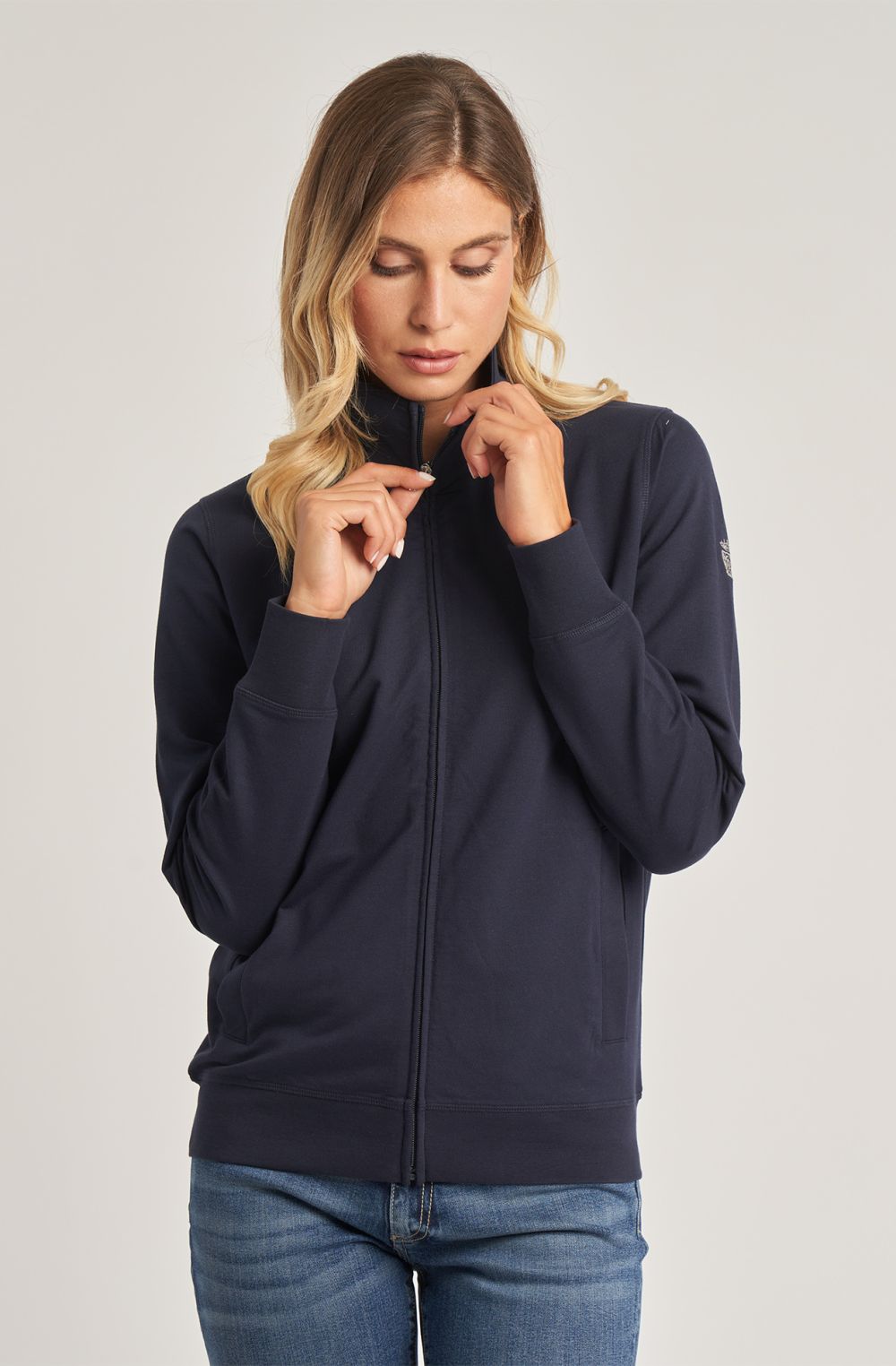 Felpa da donna Essential in cotone full zip