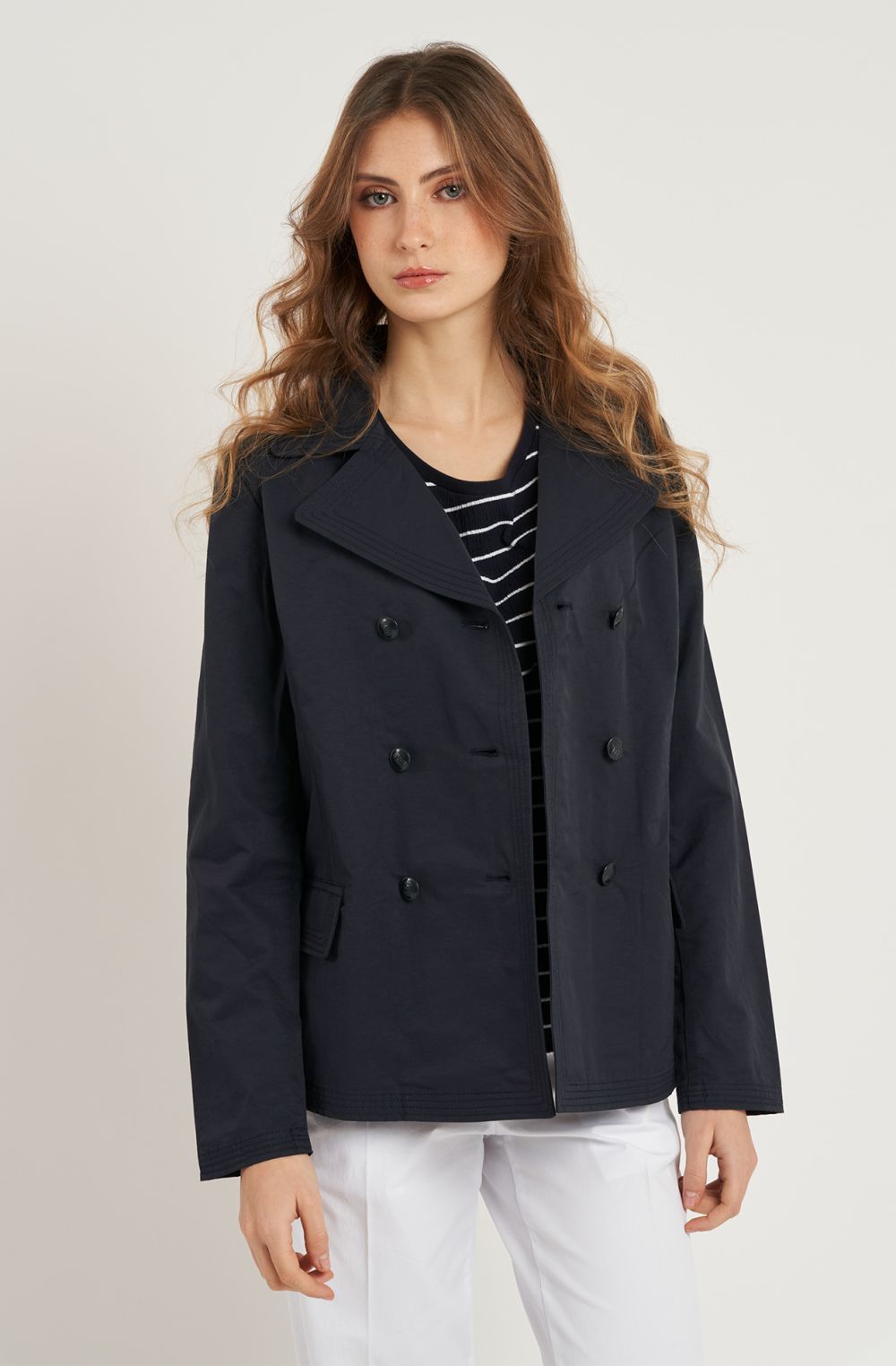 Peacoat da donna in cotone Amerigo Vespucci