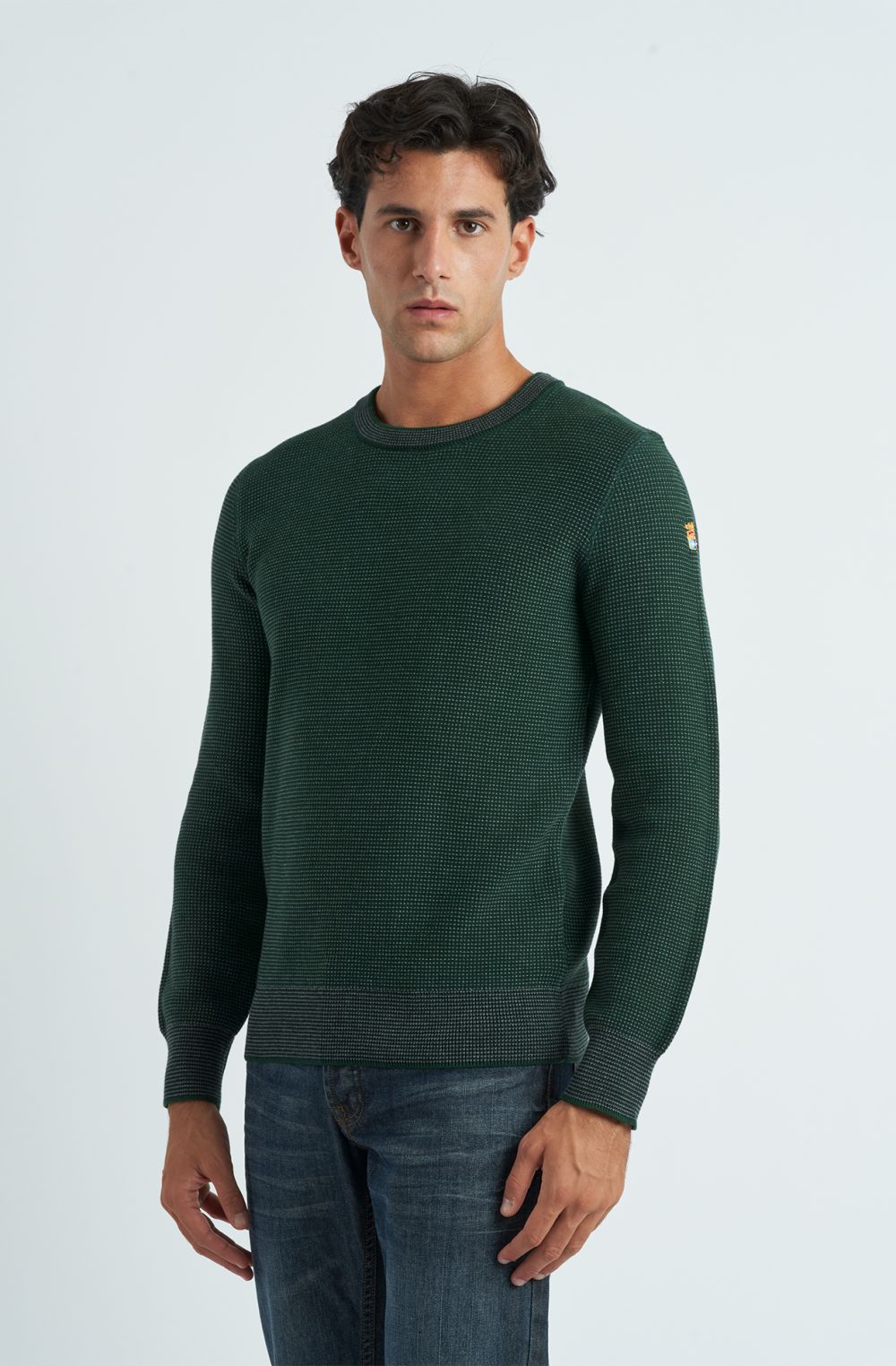 Maglia da uomo in caldo cotone girocollo