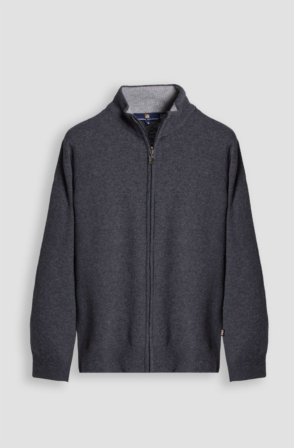 Maglia da uomo in misto lana full zip
