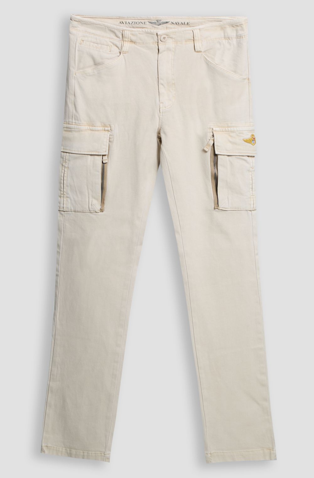 Pantaloni da uomo modello cargo in cotone armaturato elasticizzato