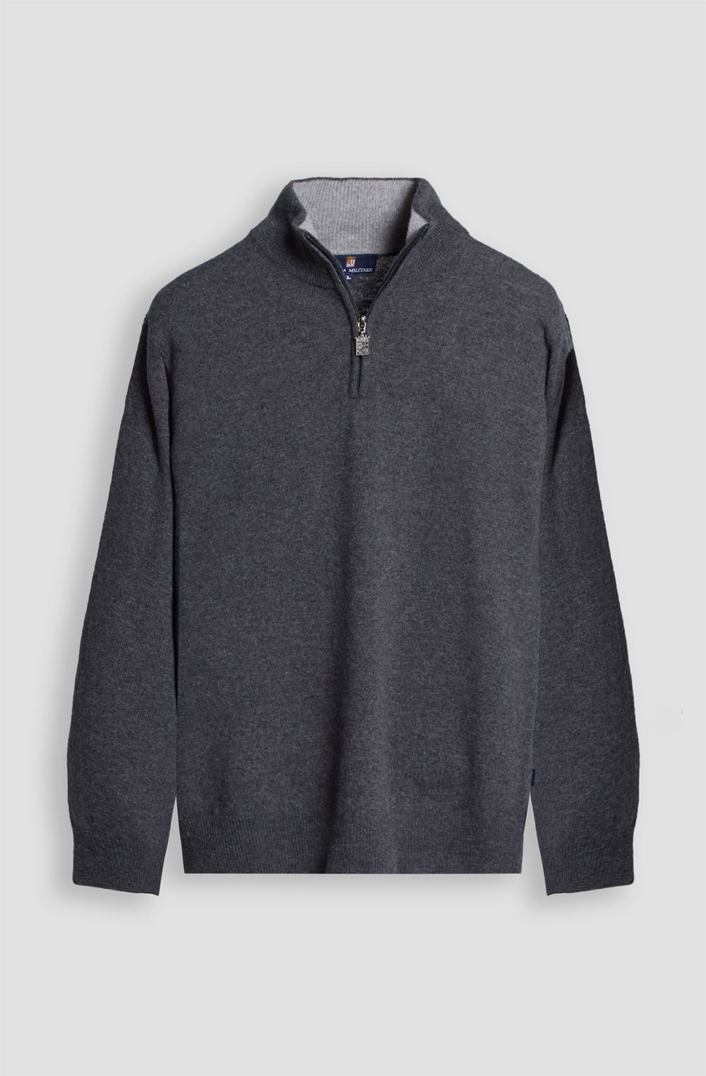 Maglia da uomo in misto lana mezza zip