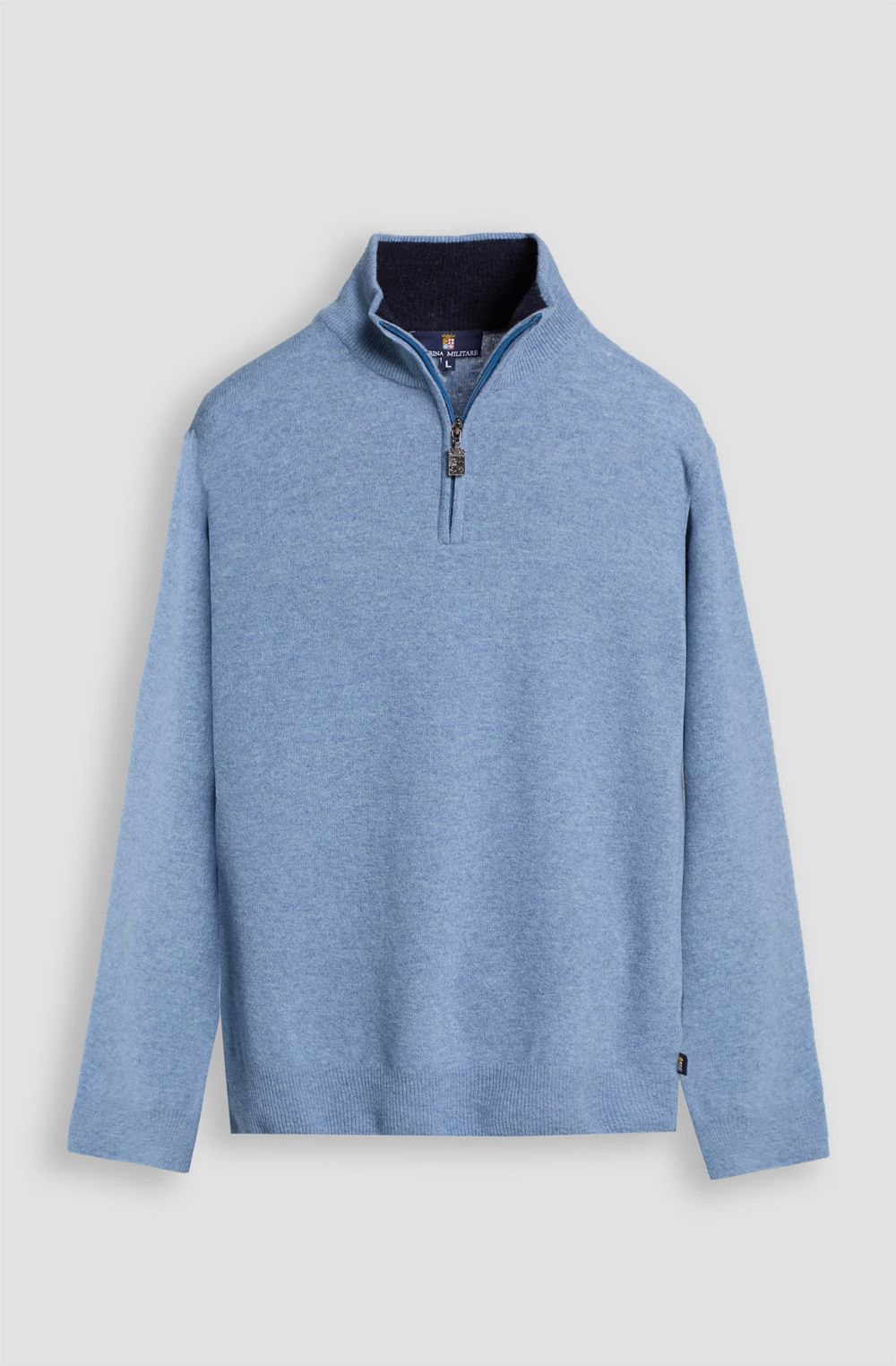 Maglia da uomo in misto lana mezza zip