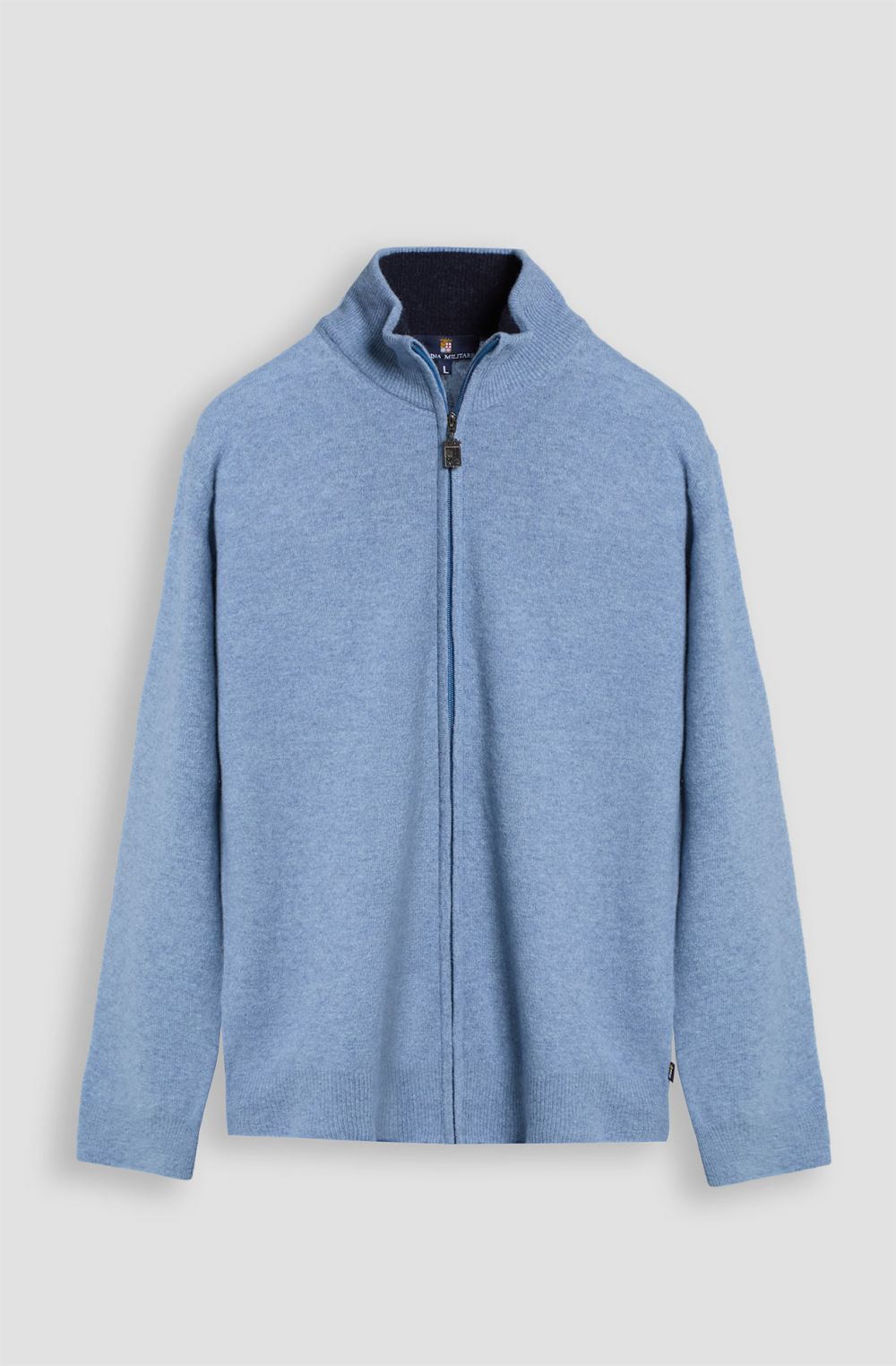 Maglia da uomo in misto lana full zip