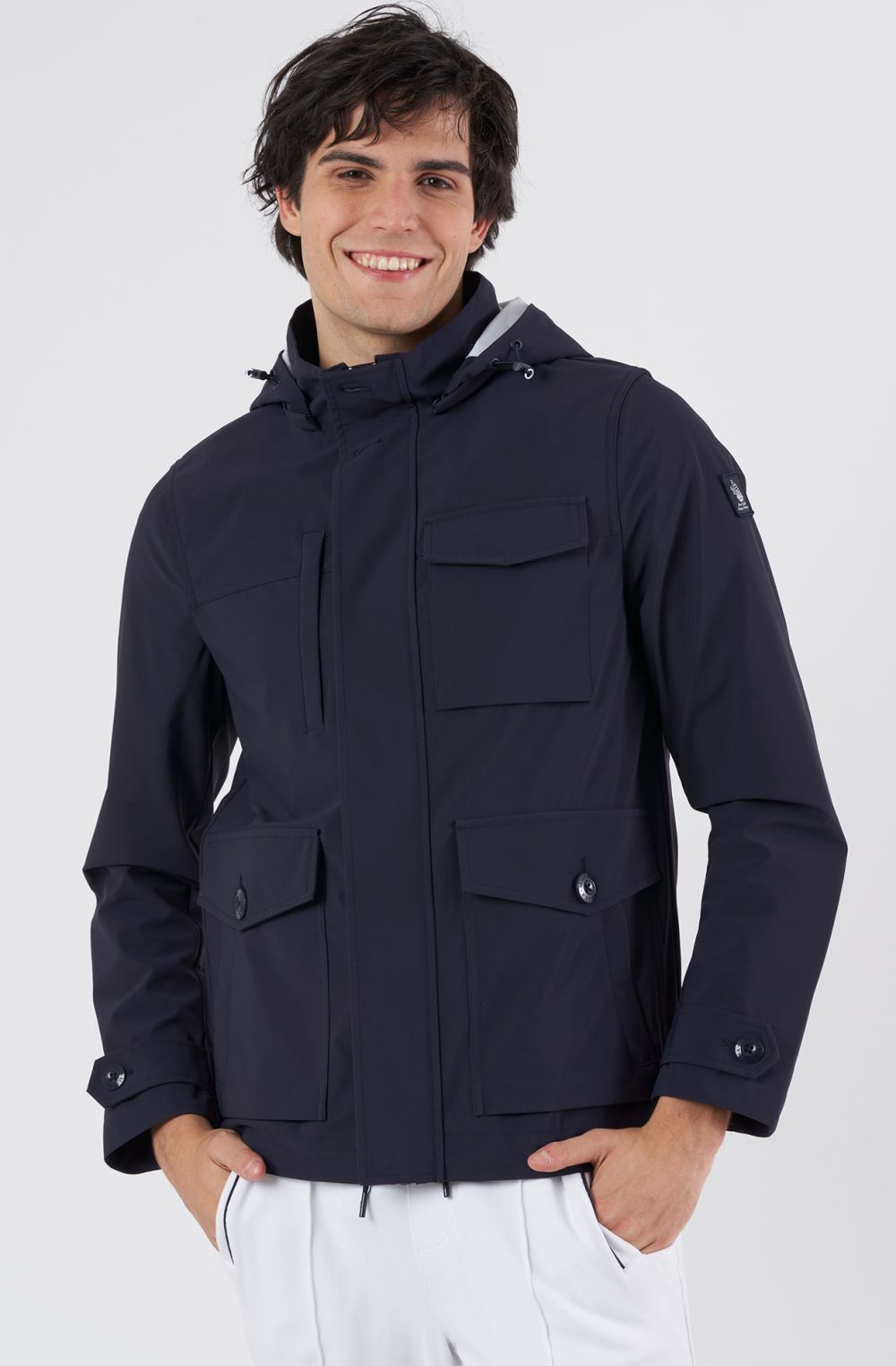 Giubbotto uomo Amerigo Vespucci in nylon modello sahariana