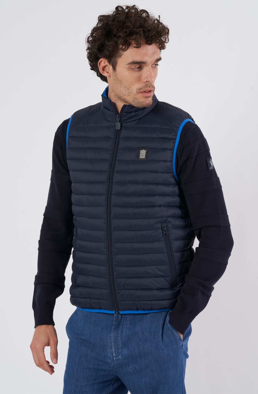 Giubbotto uomo in nylon smanicato