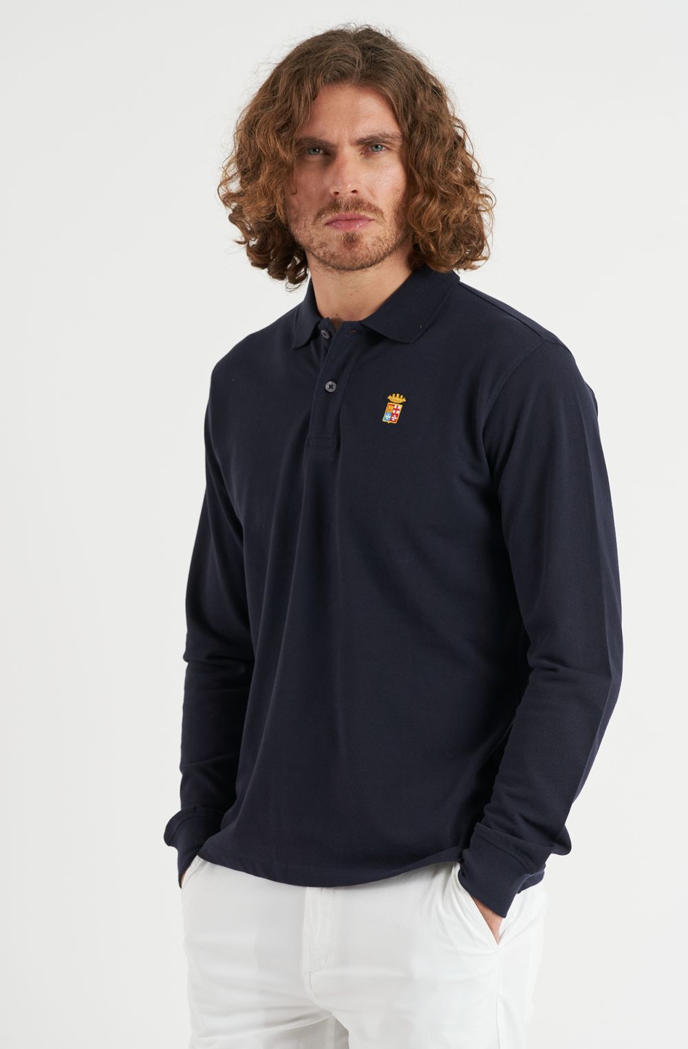Polo basica manica lunga regular fit