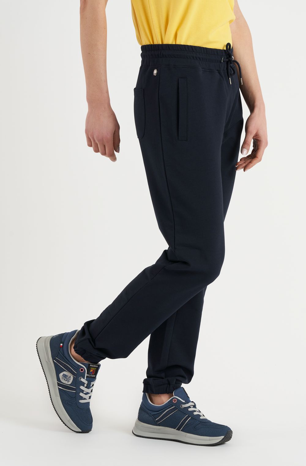 Women's cotton blend joggers with drawstring waist