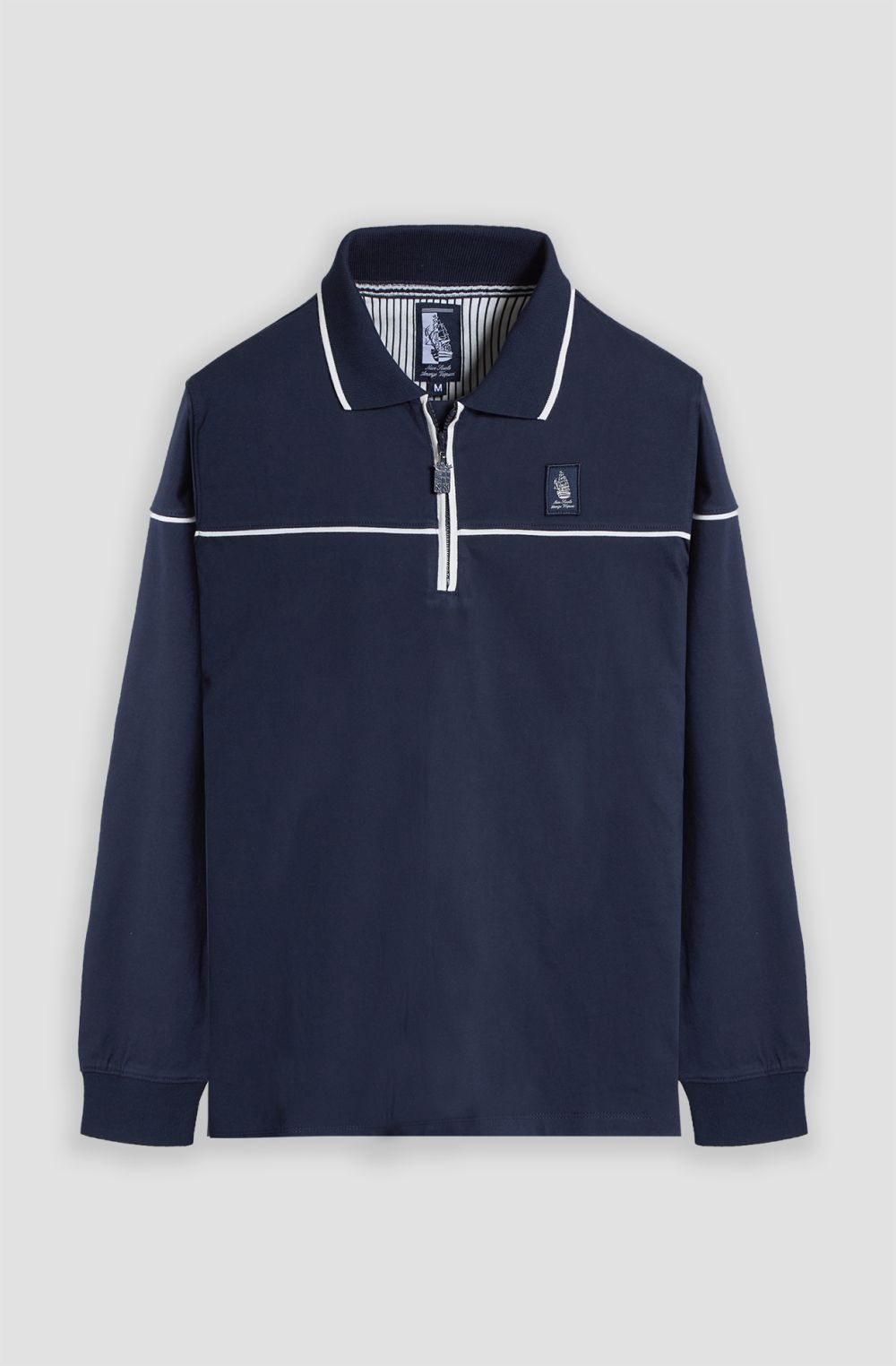 Polo manica lunga uomo Amerigo Vespucci con mezza zip