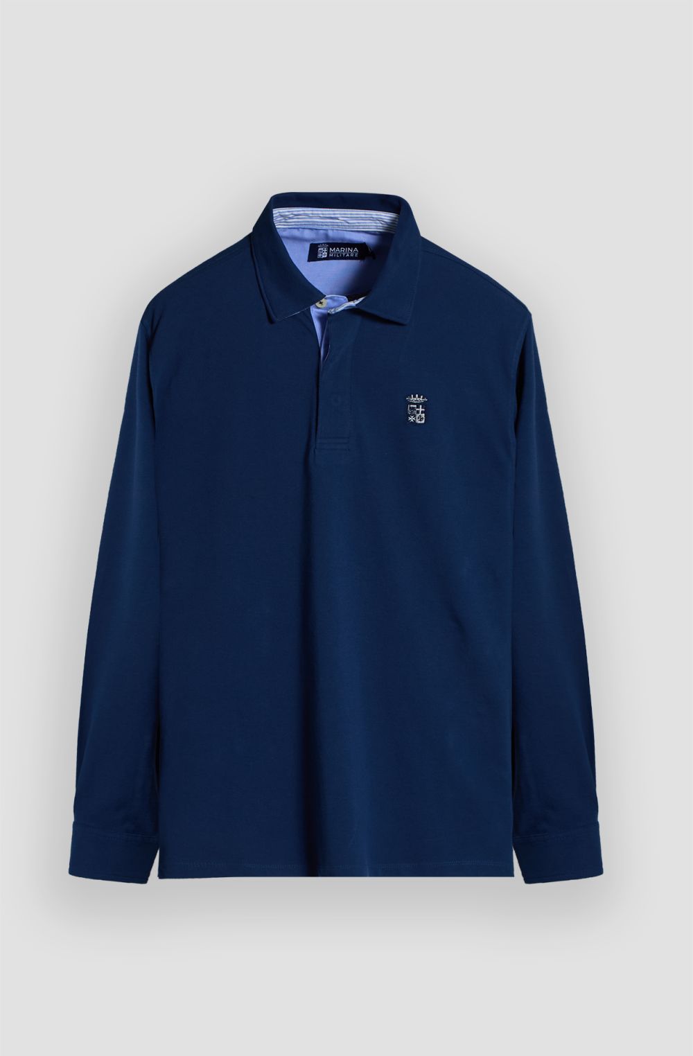 Polo uomo con rifiniture in tessuto oxford
