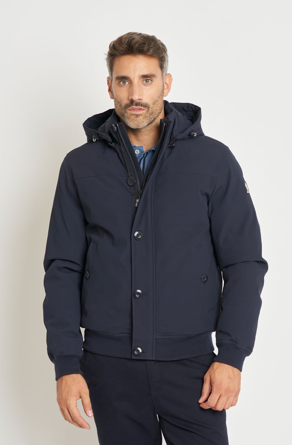 Amerigo Vespucci men's jacket with fixed hood