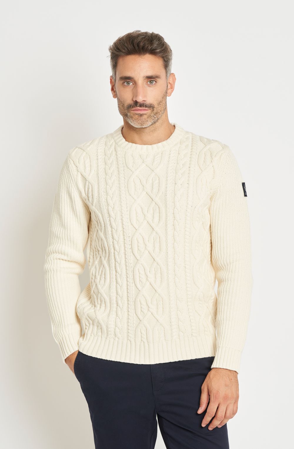 Maglia girocollo uomo Amerigo Vespucci a trecce