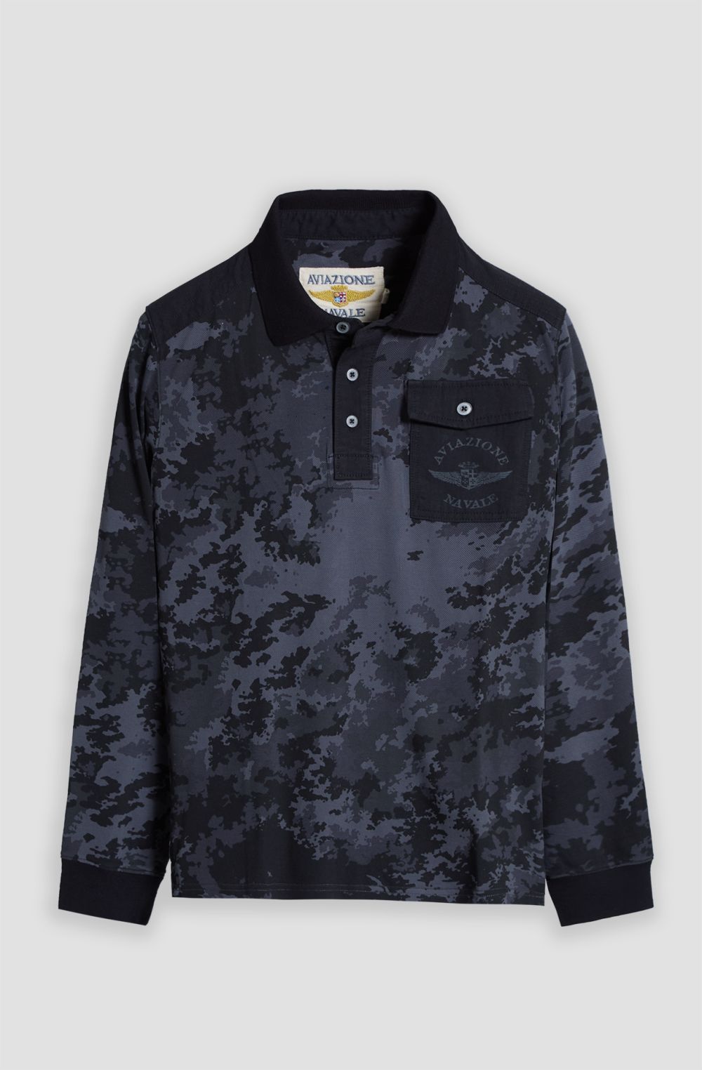 Polo manica lunga uomo Aviazione Navale camouflage
