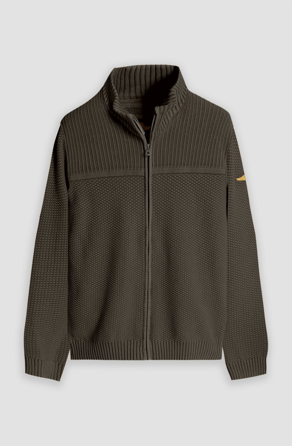Aviazione Navale men's full-zip sweater in brushed cotton