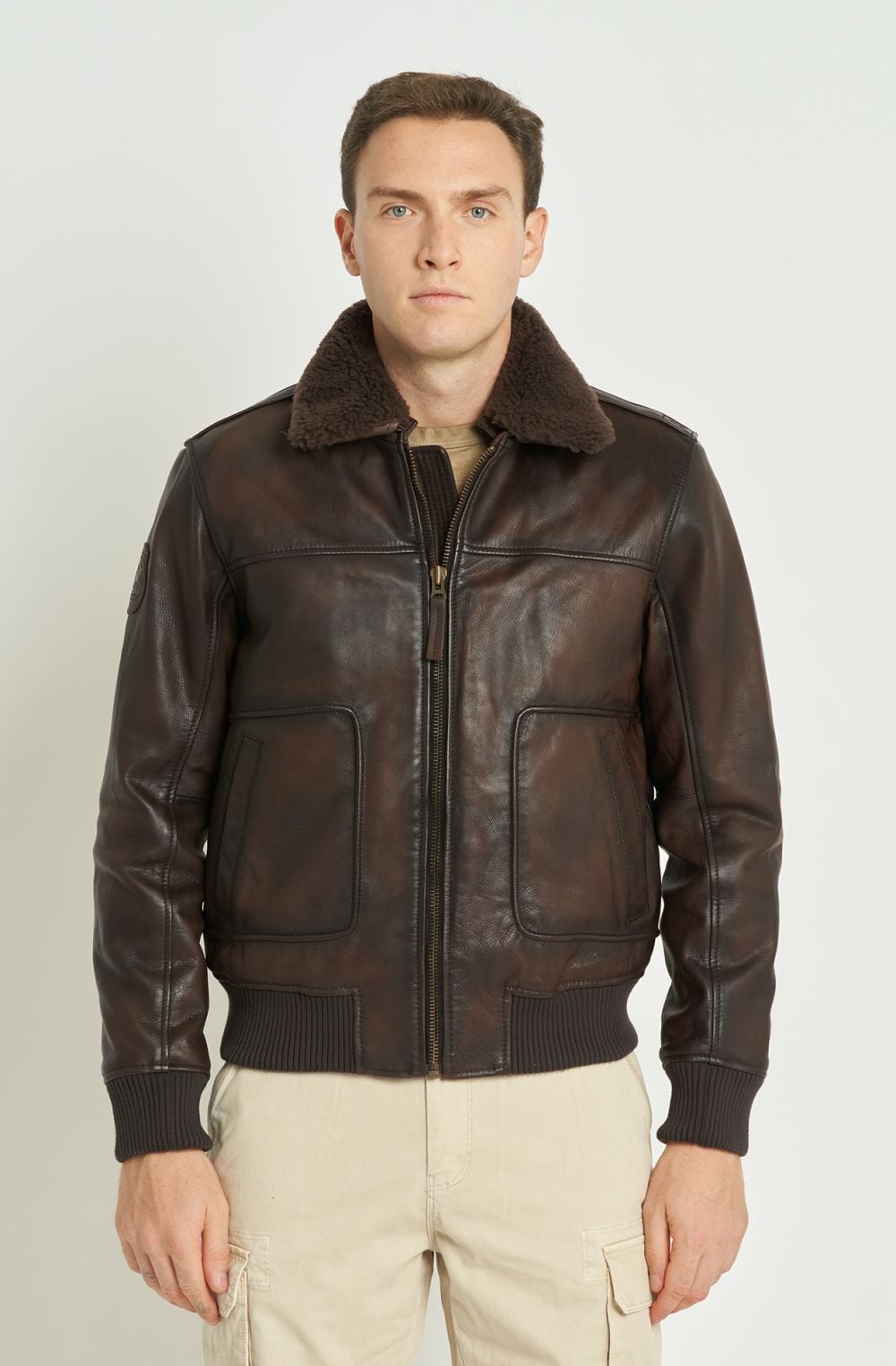 Brigata Marina San Marco men's leather jacket