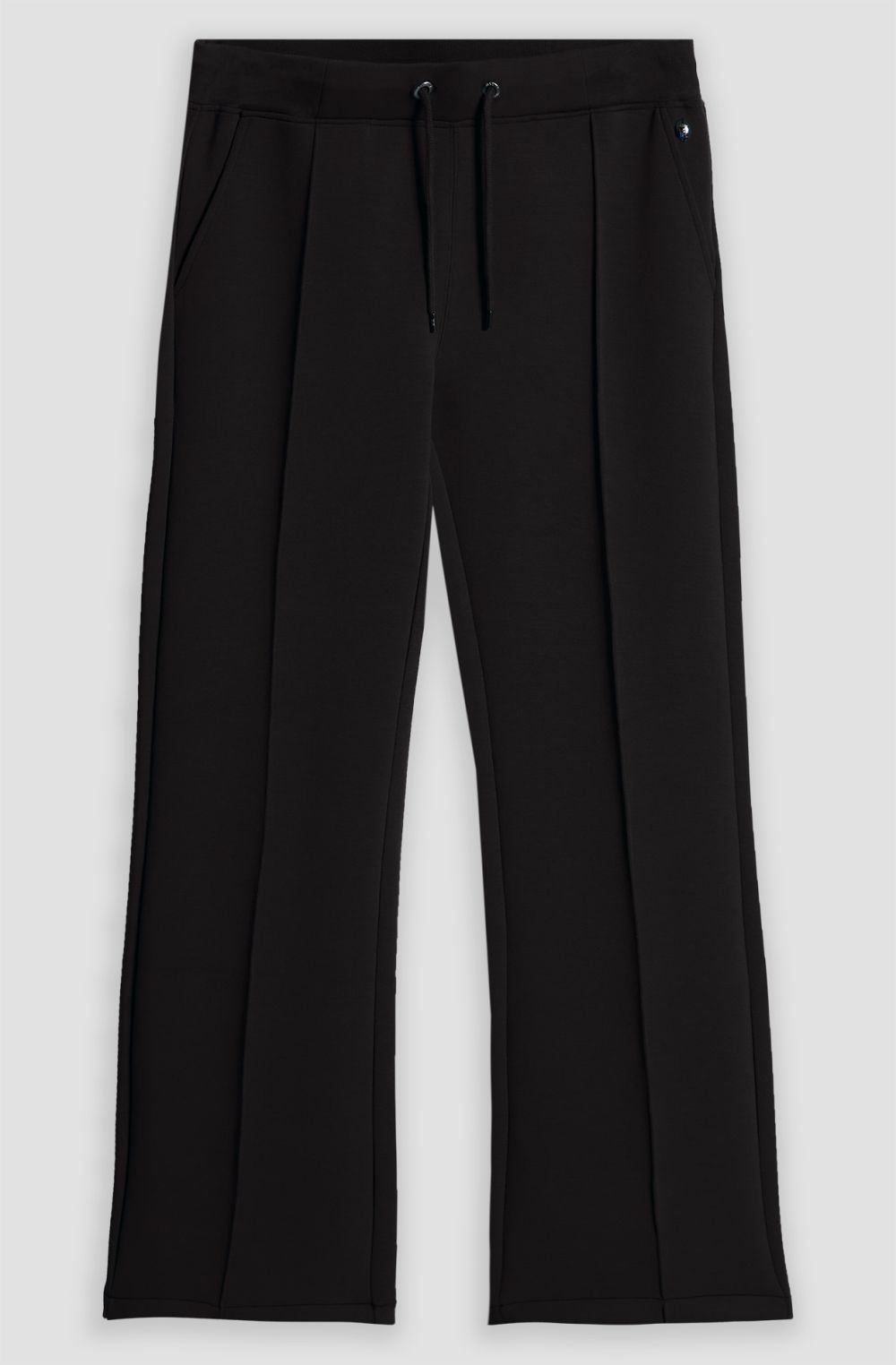 Women's wide-flare microfiber trousers