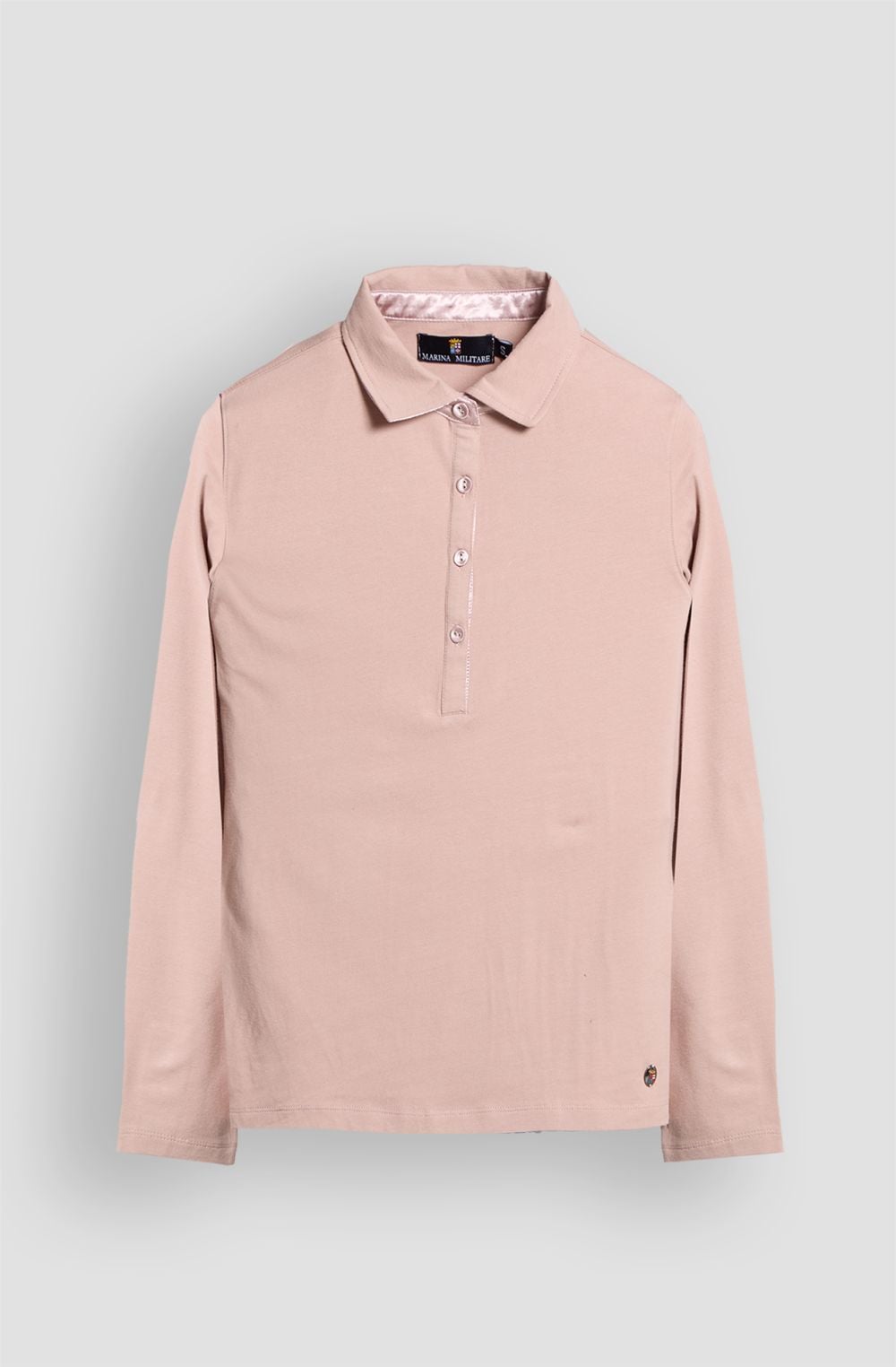 Women's polo shirt with four-button placket