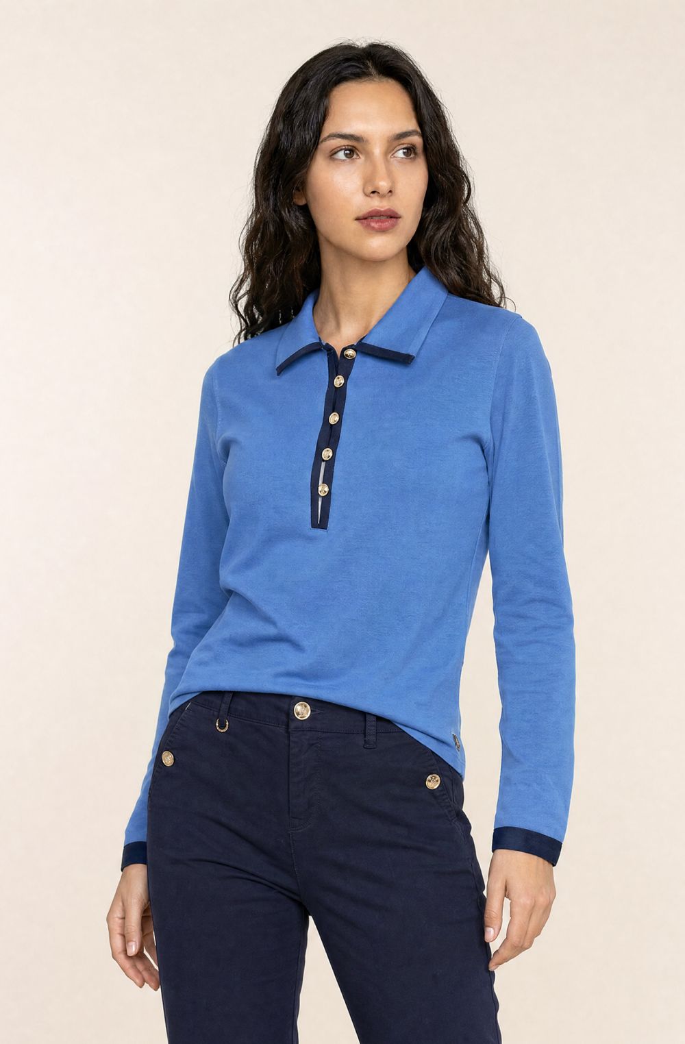 Amerigo Vespucci women's five-button polo shirt