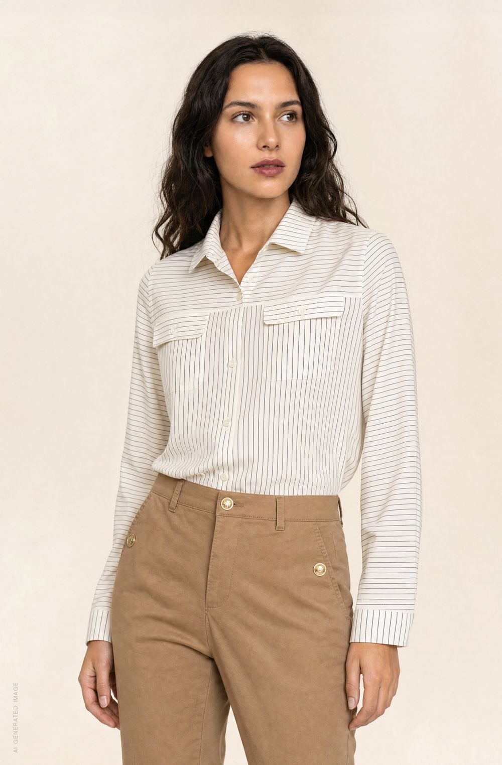 Amerigo Vespucci women's shirt with pockets