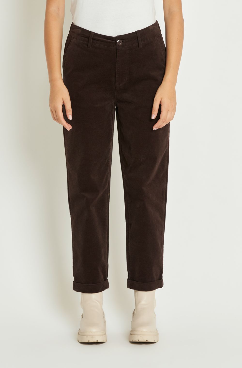 Pantalone donna in velluto