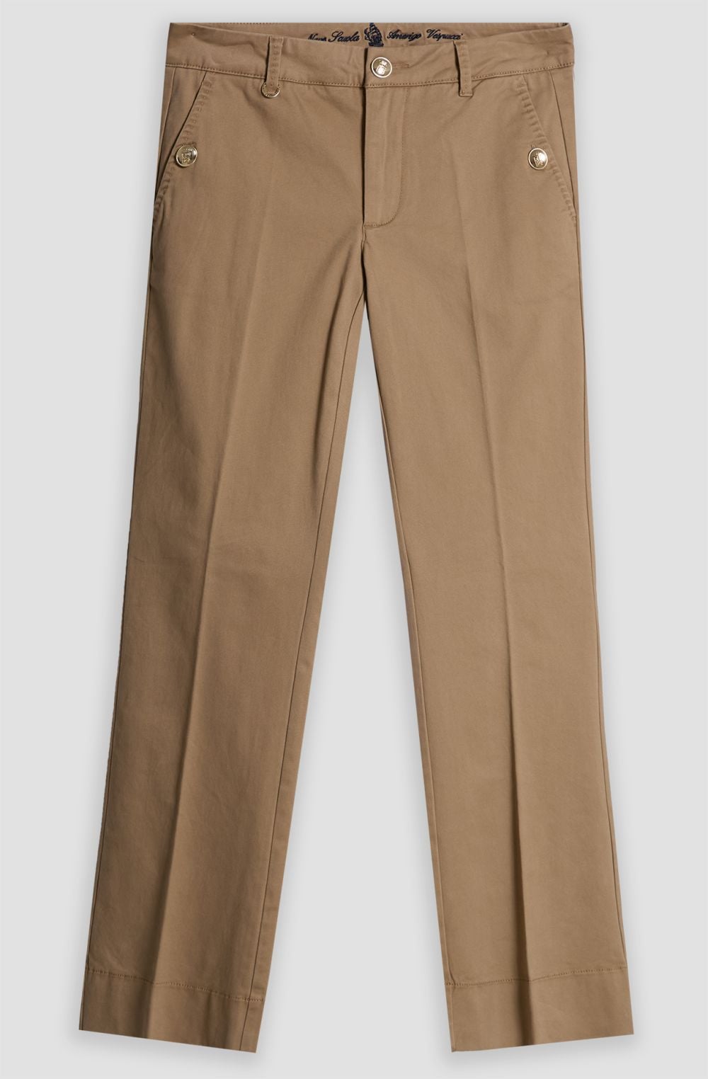 Amerigo Vespucci women's trousers with gold-tone button