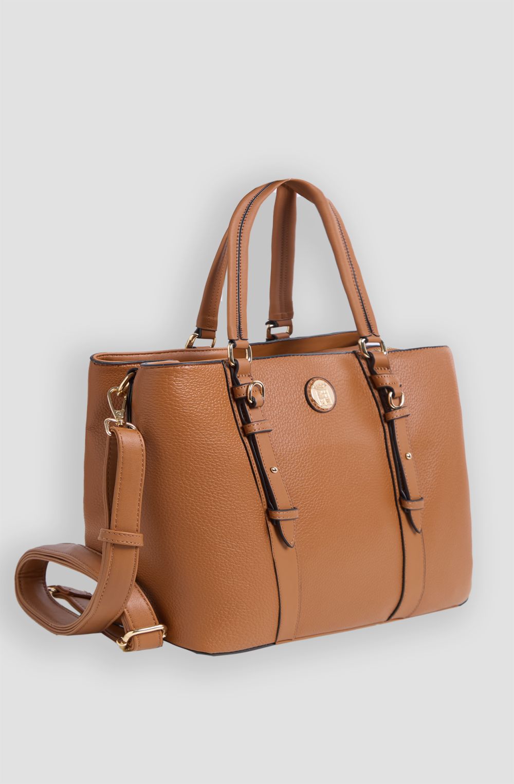 Women's faux leather mini shopper bag