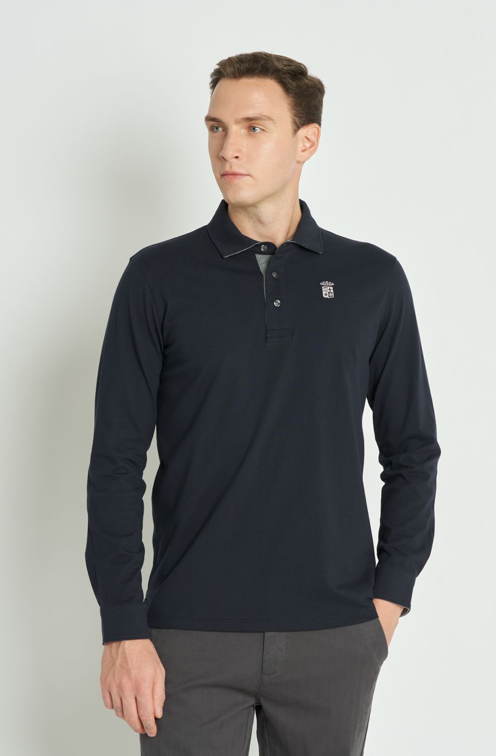 Polo uomo con colletto alla francese
