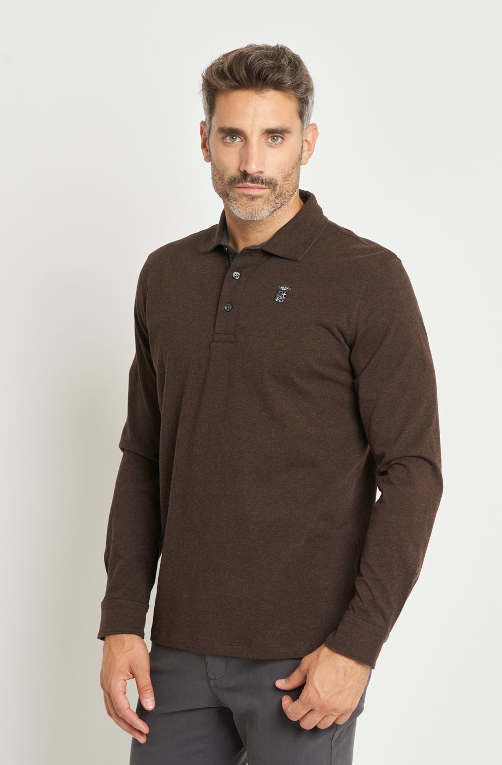 Polo uomo con colletto alla francese
