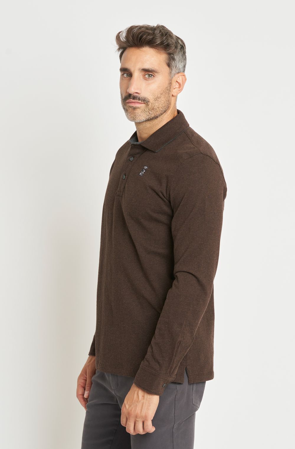Polo uomo con colletto alla francese