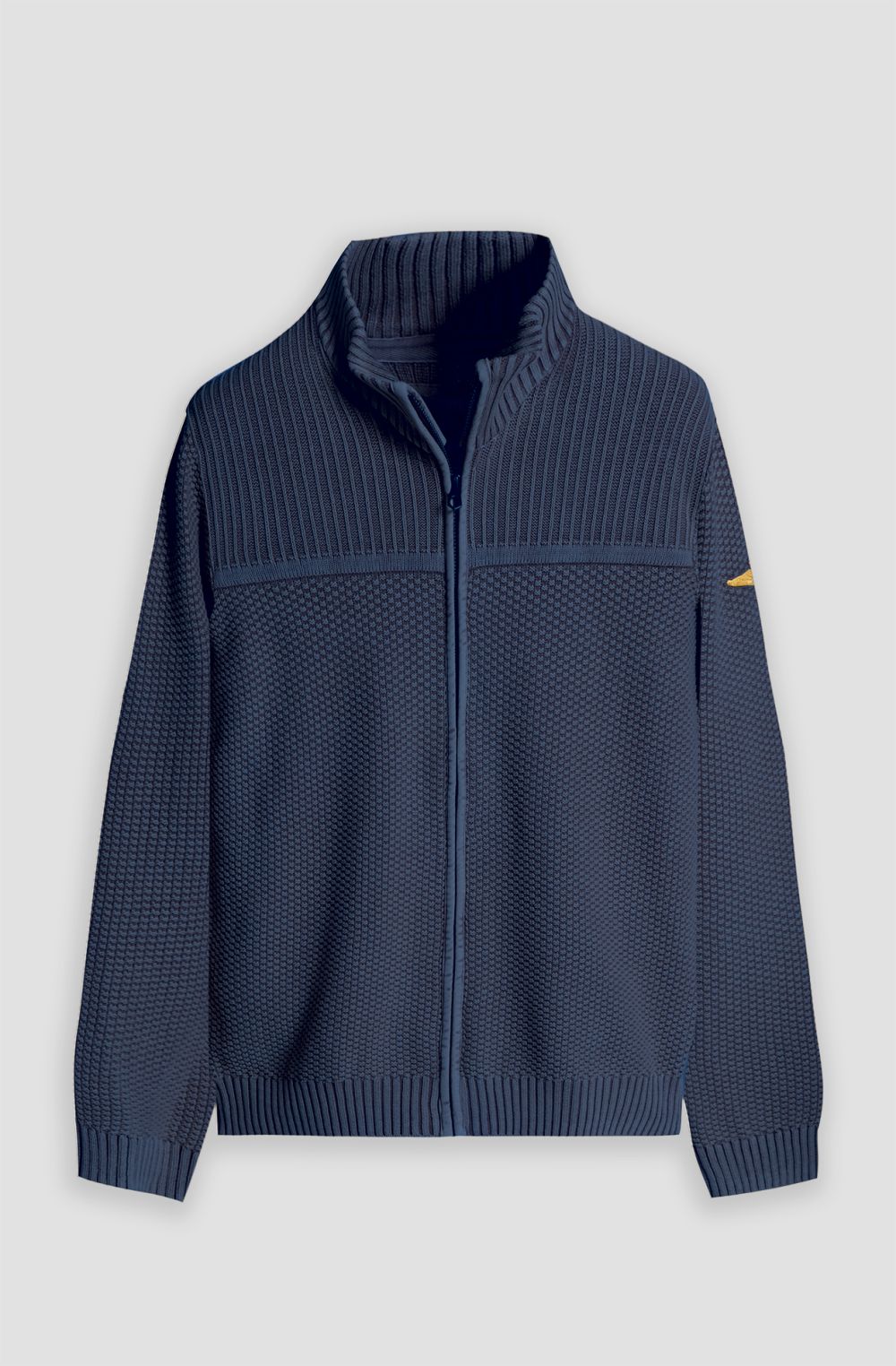 Aviazione Navale men's full-zip sweater in brushed cotton
