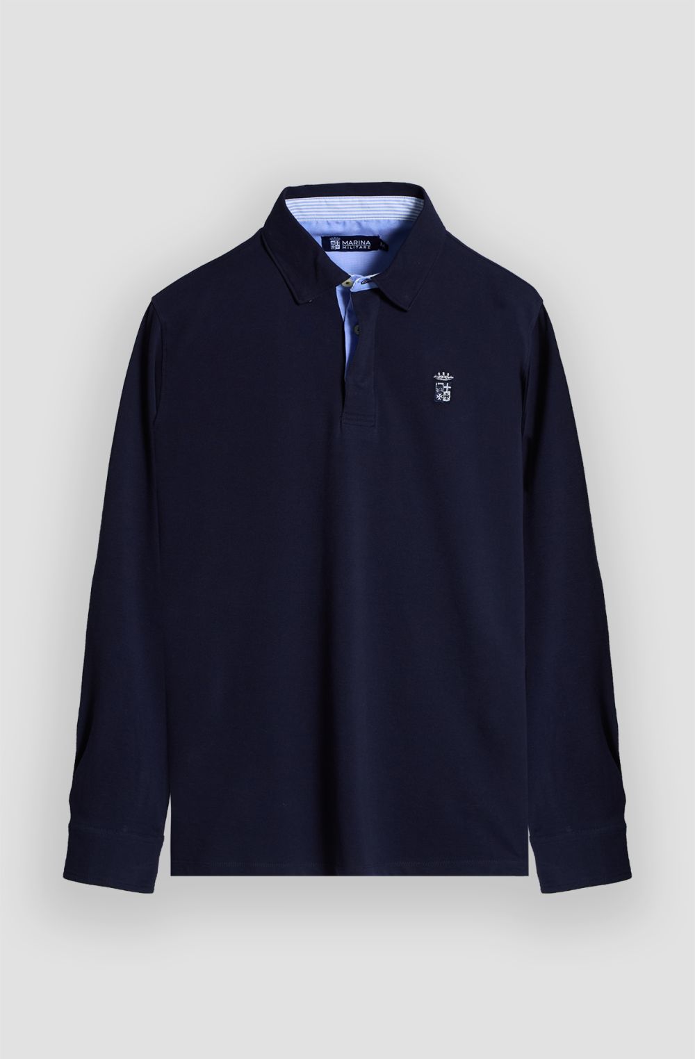 Polo uomo con rifiniture in tessuto oxford