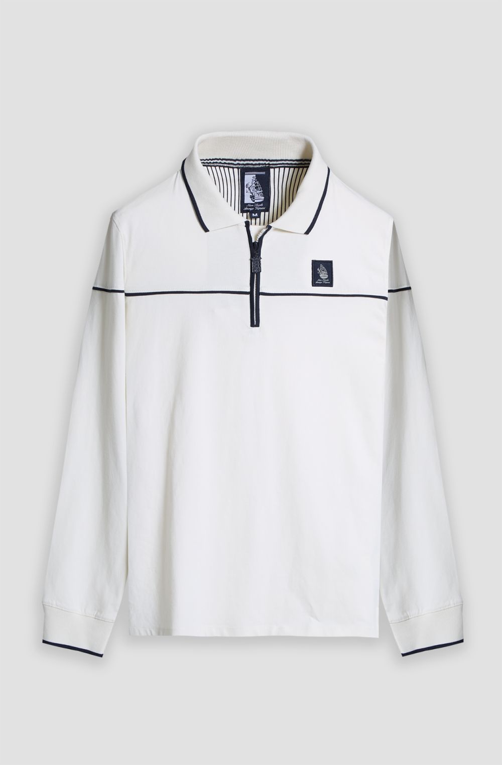 Polo manica lunga uomo Amerigo Vespucci con mezza zip