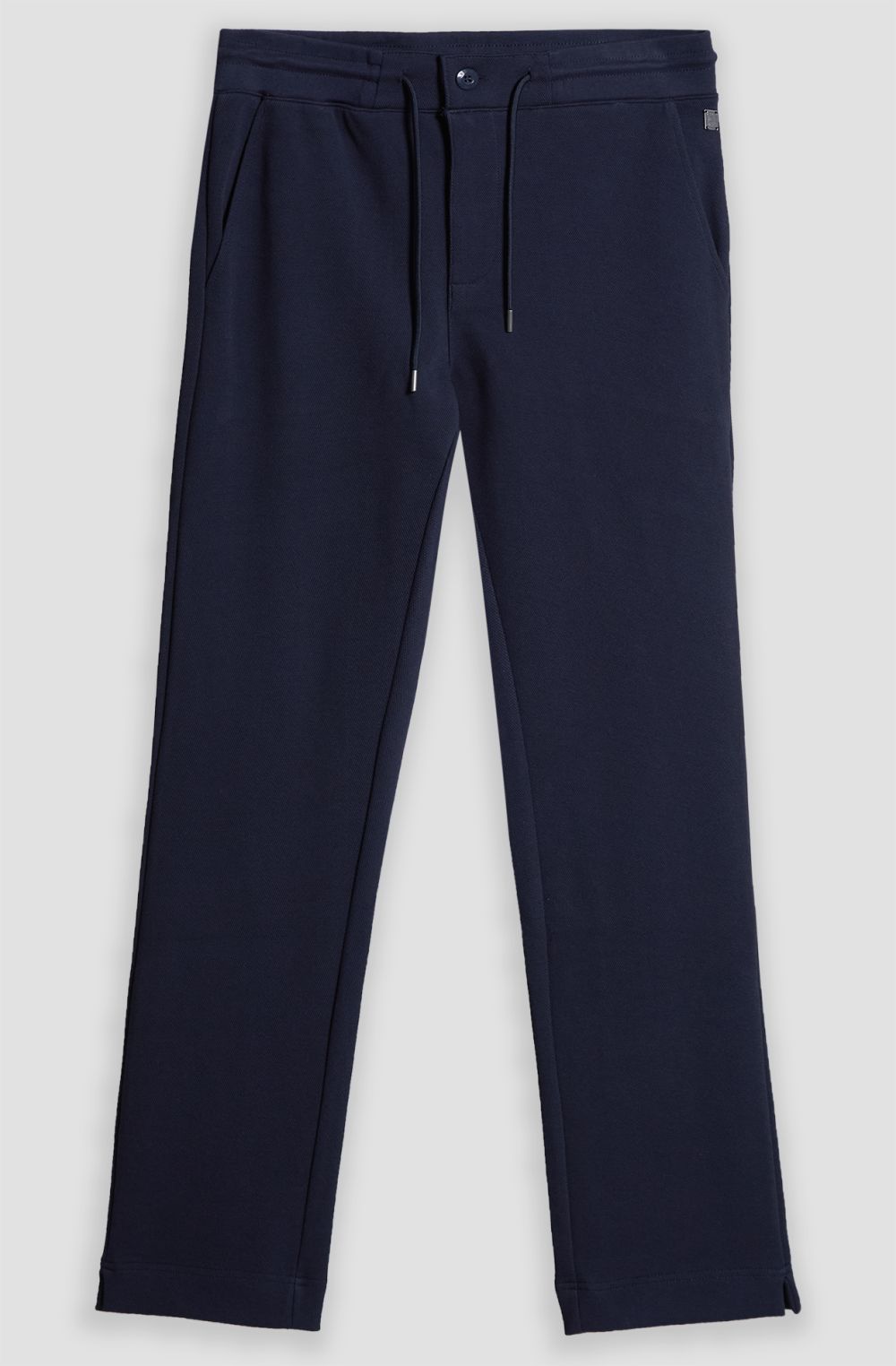 Jogger uomo in cotone felpato con zip e bottone