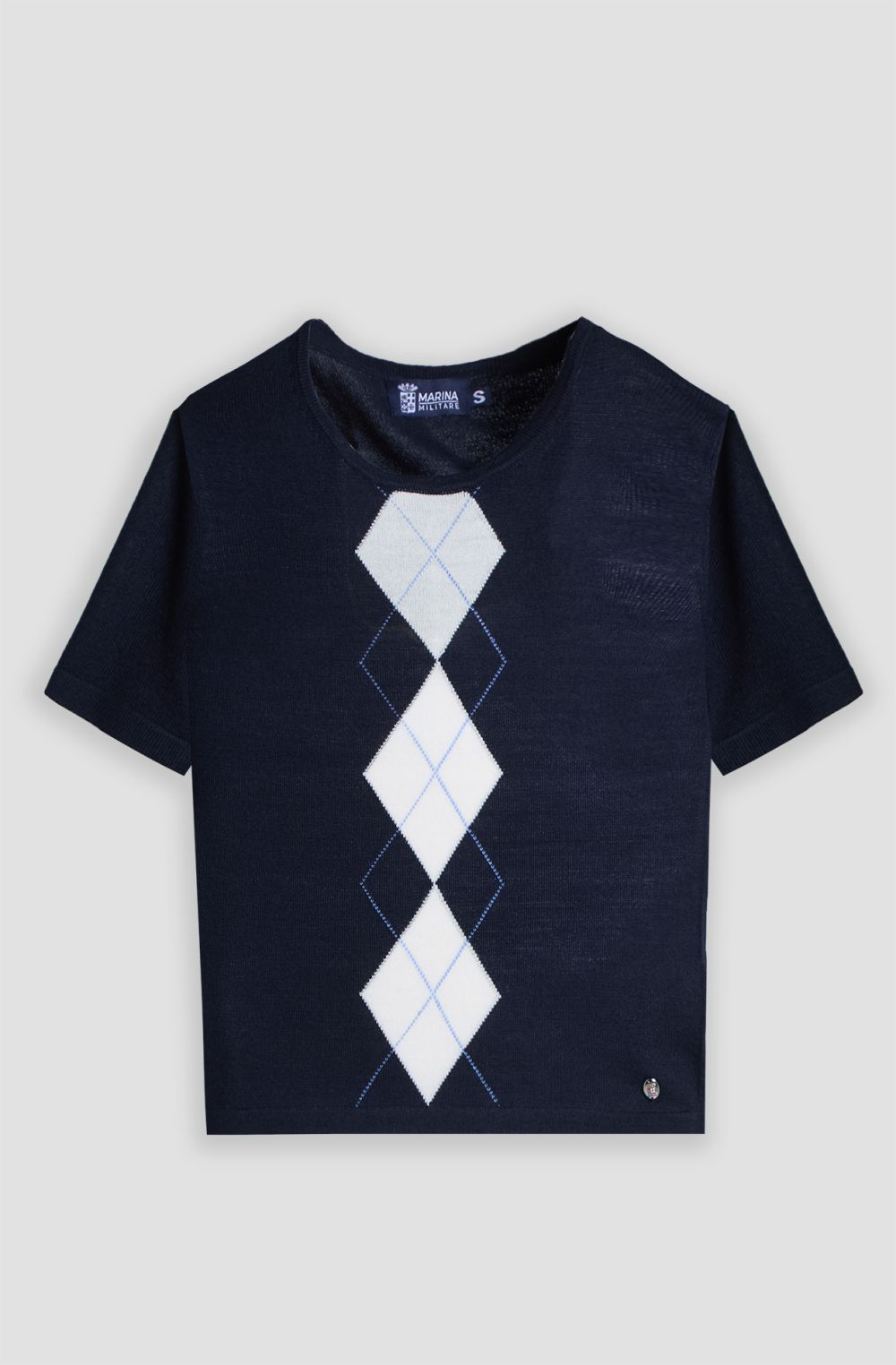Maglia mezza manica donna con disegni geometrici