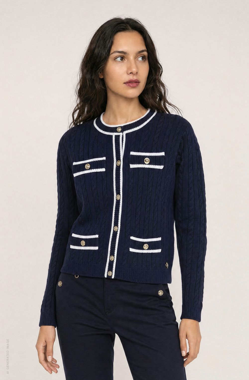 Amerigo Vespucci women's button-front sweater