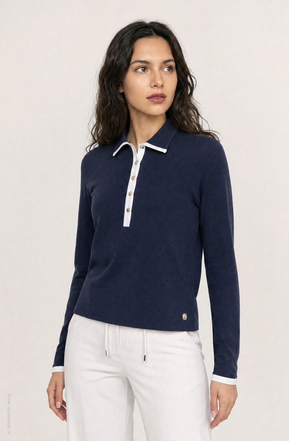 Amerigo Vespucci women's five-button polo shirt