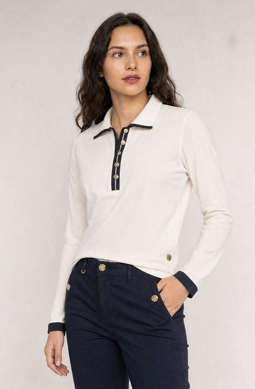 Amerigo Vespucci women's five-button polo shirt
