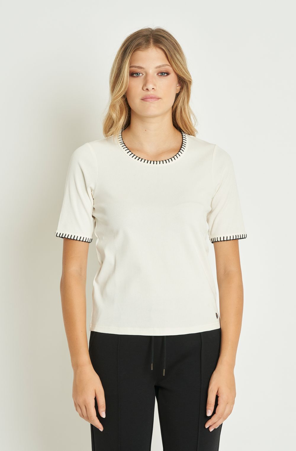 T-shirt donna mezza manica in cotone