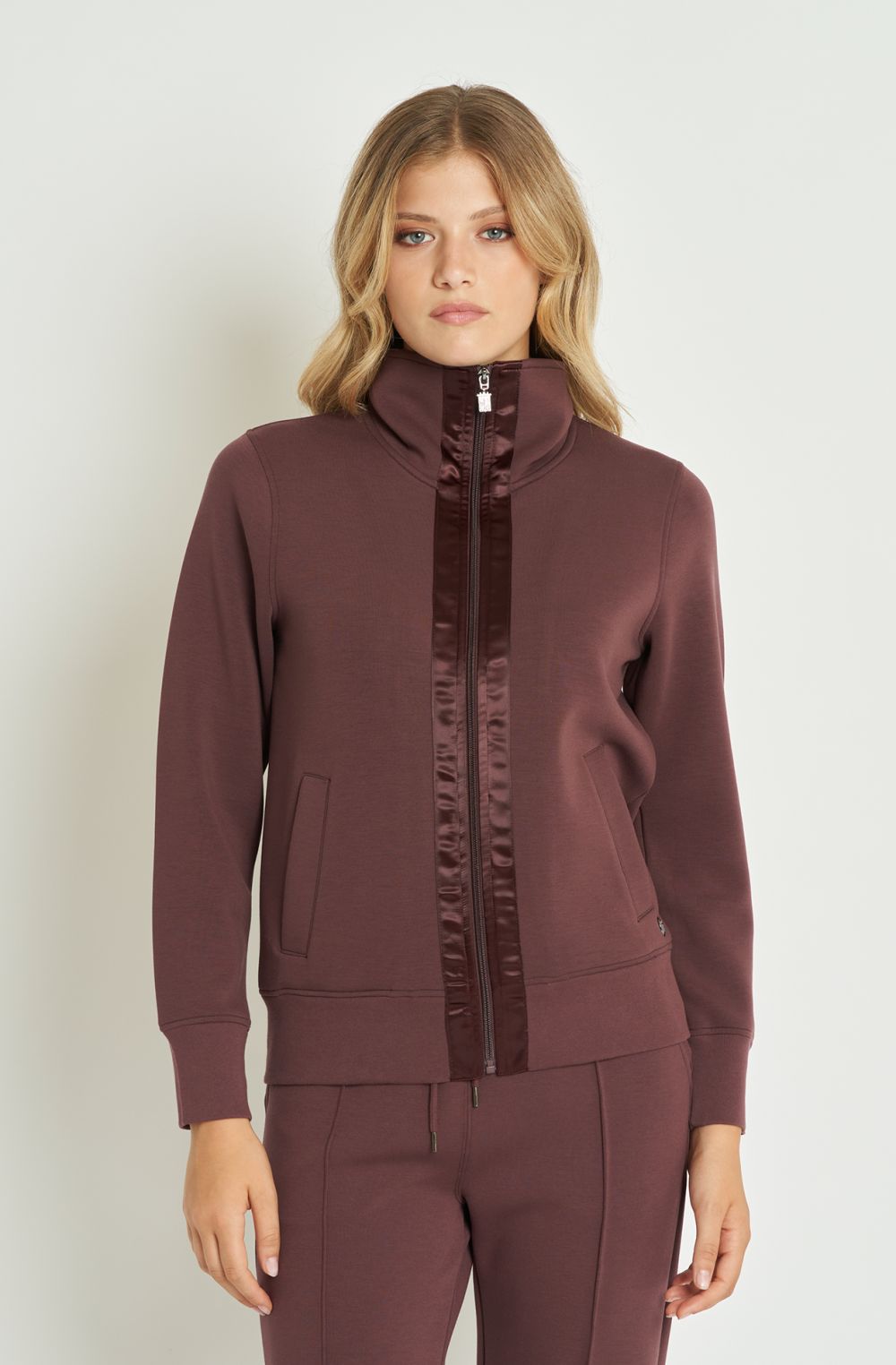 Women's microfiber full-zip sweatshirt