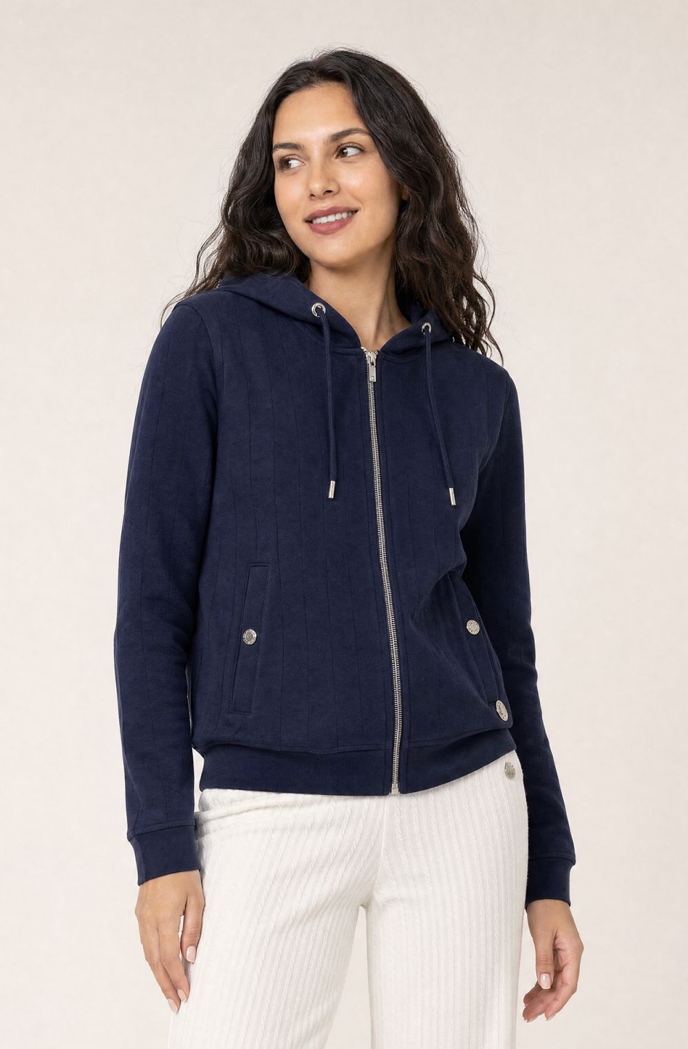 Amerigo Vespucci women's vertical-stripe sweatshirt