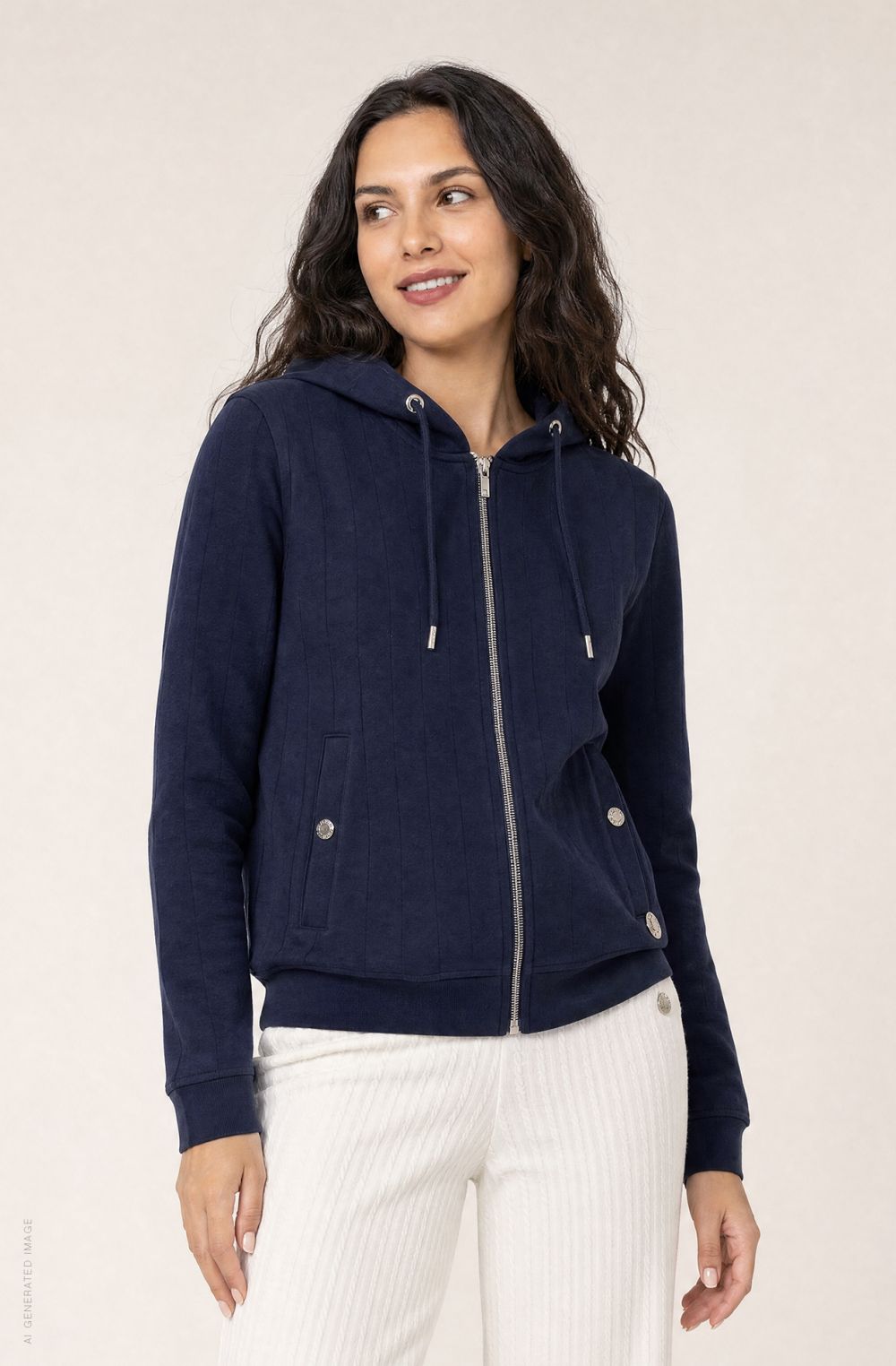 Amerigo Vespucci women's vertical-stripe sweatshirt