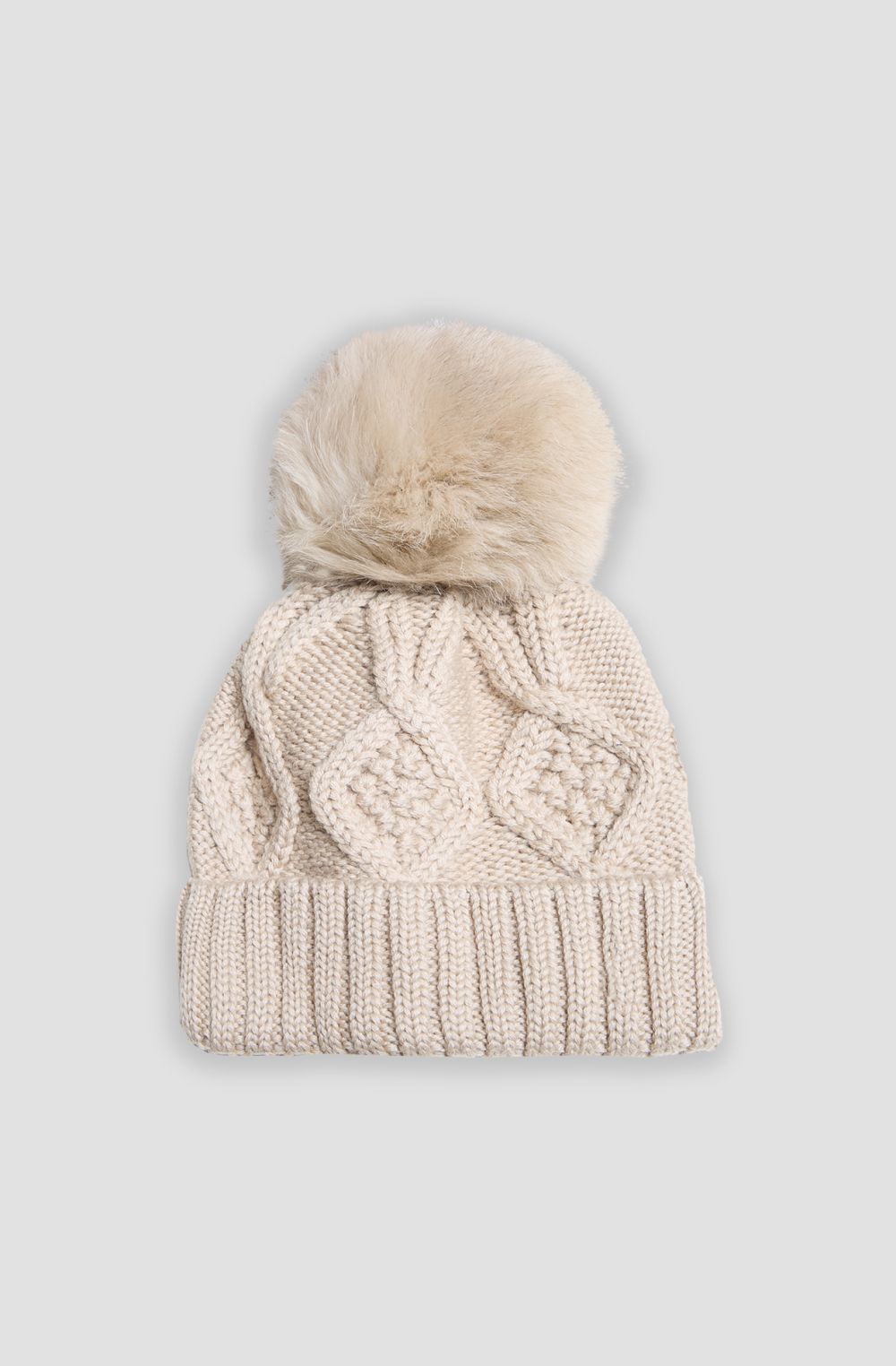 Women's hat in wool blend with pom pom