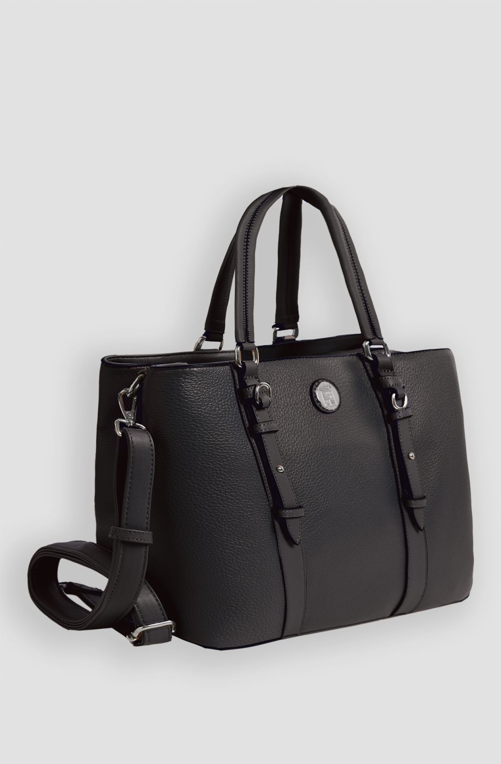 Women's faux leather mini shopper bag