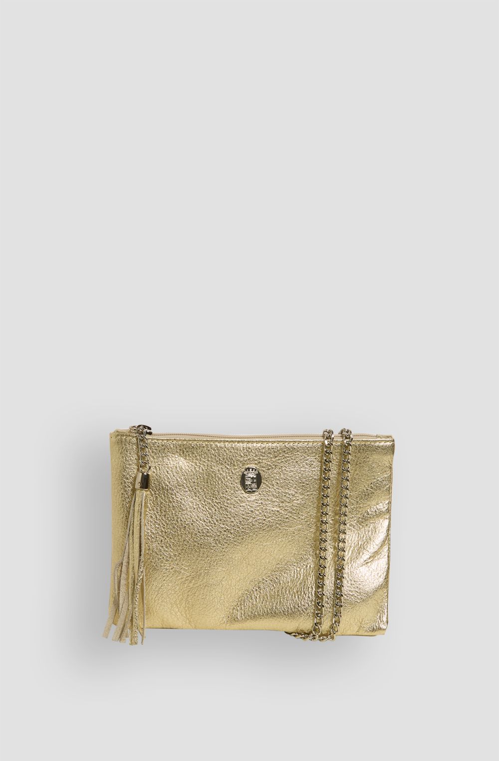 Women's clutch bag in hammered leather