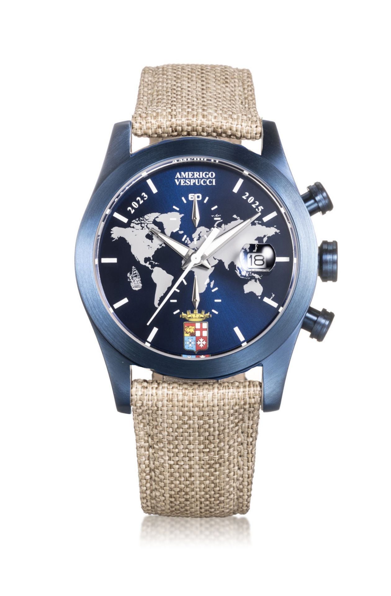 Orologio LOCMAN Island Cronografo con cassa blu Tela Olona