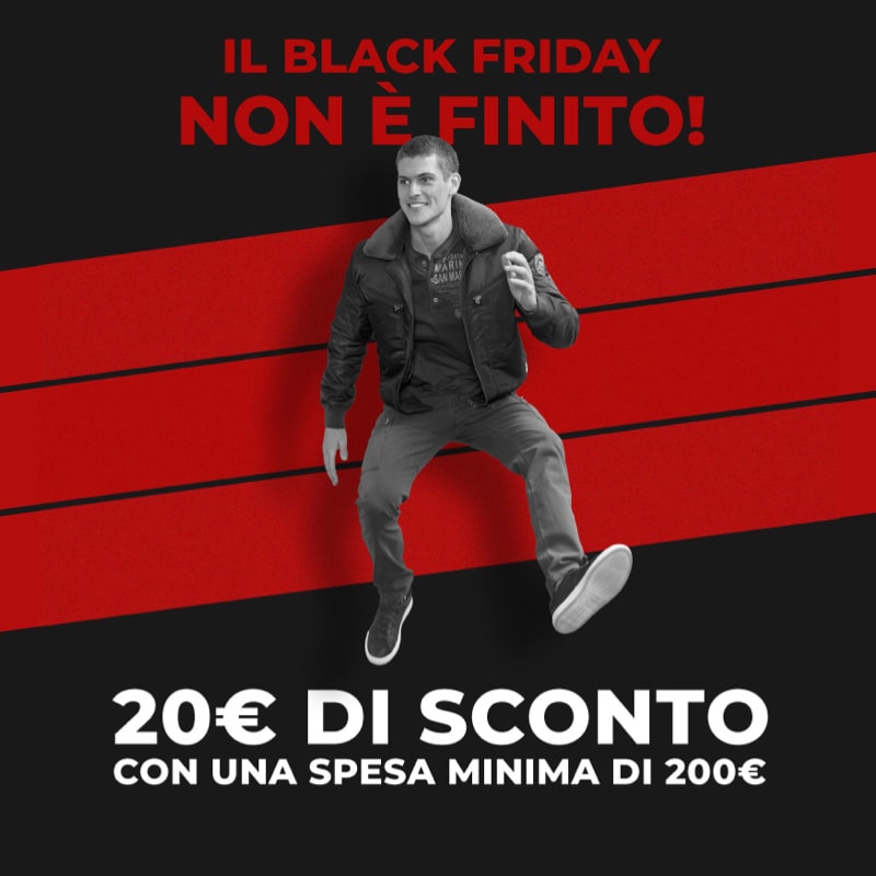 Marina Militare - Il Black Friday non è finito: 20€ di sconto con una spesa minima di 200 €