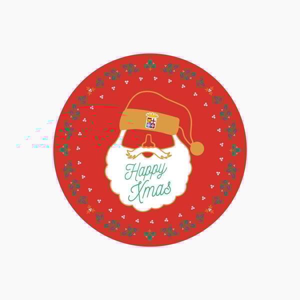 Adesivo Happy XMas Santa