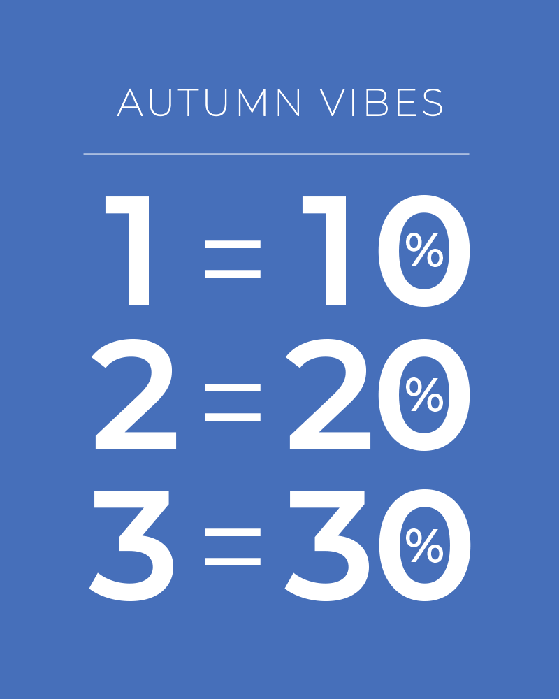 Autumn Vibes con sconti progressivi fino al 30%