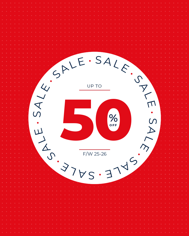 Sale up to 50% off F/W 2025-26